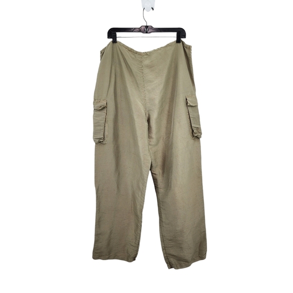 Mike & Tod Vintage Women's 100% Silk Lightweight Straight Leg Cargo Pants - L - Picture 7 of 8